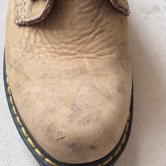 Dr. Martens | Tan Leather Platform Combat Boots Rare Color | Chunky Sole - Picture 5 of 8